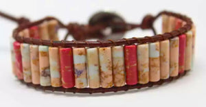 simply Beautiful - Natural Gemstone Yoga - Wrap Bracelet - Design 2